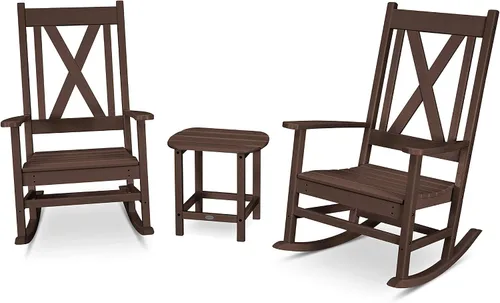 Miniatura 6 de POLYWOOD® Braxton - Juego de mecedoras, color blanco