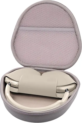 Miniatura 14 de khanka Estuche rígido de transporte para auriculares inalámbricos sobre la oreja de Apple AirPods Max 2/Apple AirPods Max, funda negra