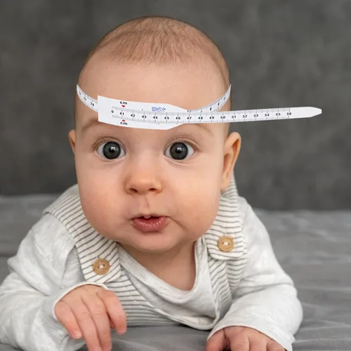 Miniatura 6 de UKCOCO Cinta de circunferencia de cabeza infantil de 24 pulgadas de tela suave, regla calibrada precisa para seguimiento pediátrico del crecimiento