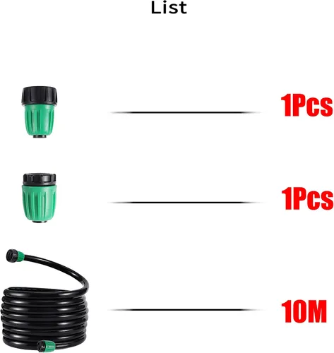 Miniatura 3 de Tubo de riego por goteo de 33 pies y 1/2 pulgada de tubería de manguera de tubería de riego de jardín de PVC de 1/2 pulgada