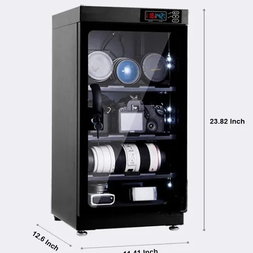 Miniatura 7 de INTBUYING Gabinete seco para cámara 50L Gabinete seco electrónico para almacenamiento de lentes de cámara con cerradura 4 capas inteligente