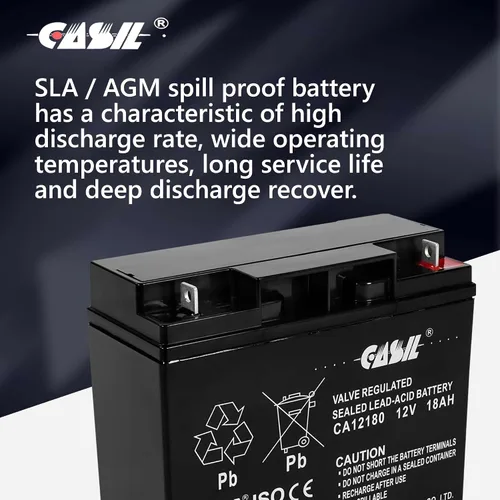 Miniatura 4 de Casil Batería SLA de 12V 18Ah compatible con Generac 7500 EXL generador portátil