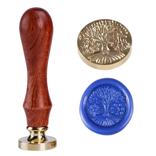 Miniatura 13 de Sello de cera Tranditional Triple Moon Goddess Wiccan Vintage Sealing Wax Stamp 0.984 in 0.98'' Unique Witchcraft Goddess Sellador de cobre