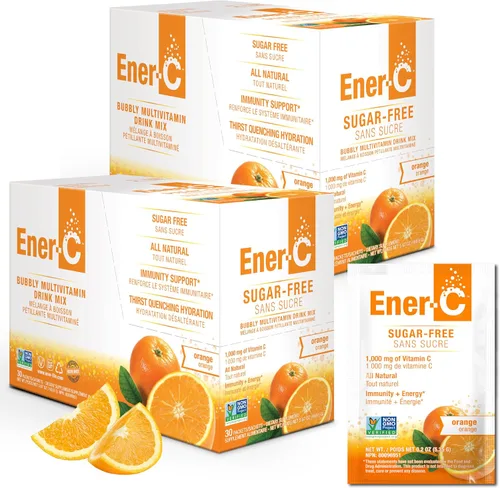 Miniatura 11 de Ener-C Mezcla de bebidas multivitamínicas de naranja sin azúcar, 1000 mg de vitamina C, sin OMG, veganas, jugos de frutas reales, apoyo inmunitario