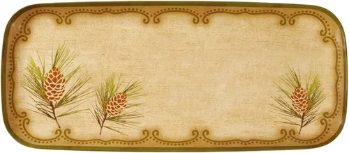 Miniatura 12 de UP ware - Bandeja de melamina de coral rojo, bandeja rectangular de 15 x 6.5 pulgadas, bandeja de alimentos sin BPA para entretenimiento en fiestas