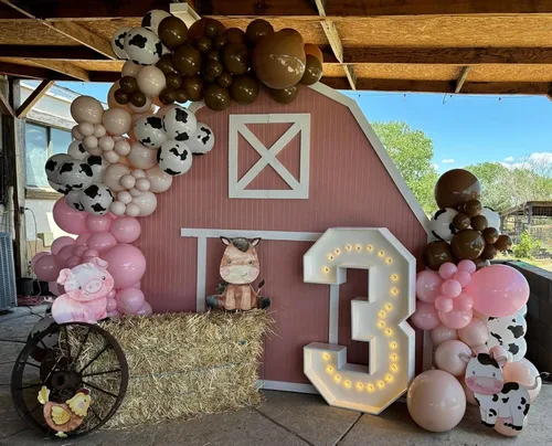 Miniatura 6 de Kit de guirnalda de arco de globos de color rosa claro, doble relleno, mate, rosa, marrón, crema, melocotón, globos de látex de diferentes tamaños