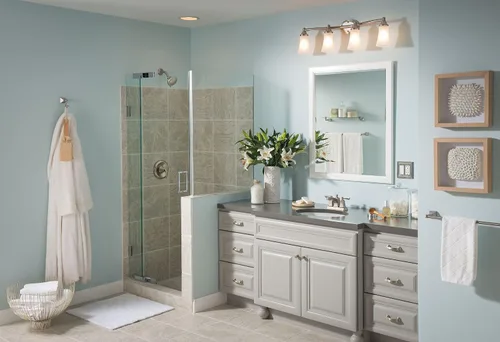 Miniatura 10 de Moen Conway Spot Resist - Grifo de baño con dos manijas de níquel cepillado con montaje de drenaje, WS84922SRN