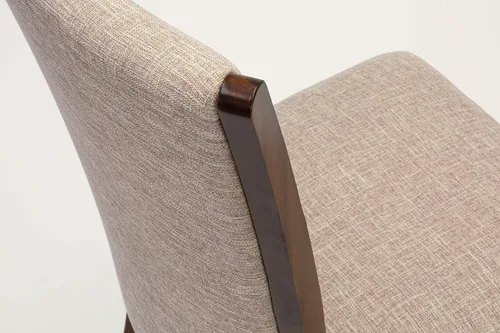 Miniatura 12 de East West Furniture VEP8T04 Verona Parsons - Juego de 2 sillas de comedor tapizadas de tela de lino marrón claro con ribete de clavo, color nogal