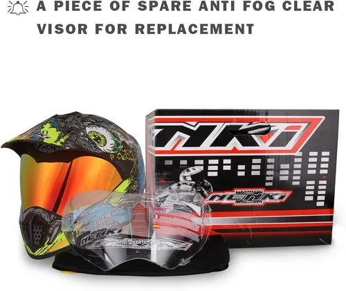 Miniatura 6 de Cascos de Dirt Bike ATV MX Motocross Cascos de Cuatro Ruedas para Adultos Cascos de Motocicleta Deportivos Duales Todoterreno para Hombres Mujeres