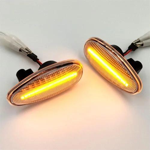 Miniatura 7 de Lámparas de marcador de repetidor lateral para guardabarros delanteros, ajuste OEM, luces LED ámbar de marcador lateral, compatible con modelos