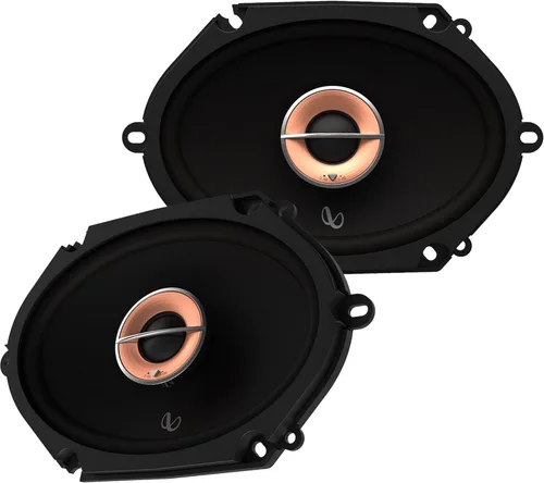 Infinity Altavoz multielemento de audio bidireccional para automóvil de 6 pulgadas x 8 pulgadas, sin parrilla, negro, (INFSPKKA683XFAM) (renovado)