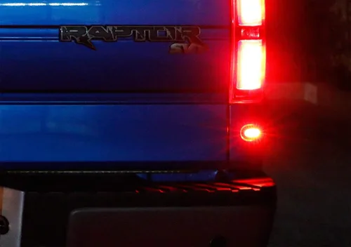 Miniatura 2 de iJDMTOY Kit de luces LED rojas con lente ahumada para debajo de la luz trasera trasera trasera compatible con Ford Raptor 2010-14, alimentado por