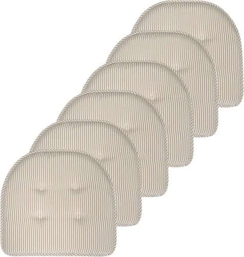 Miniatura 38 de Sweet Home Collection - Cojín de espuma viscoelástica para silla con capitoné, antideslizante, parte trasera de goma, en forma de U, 17 x 16 Piel
