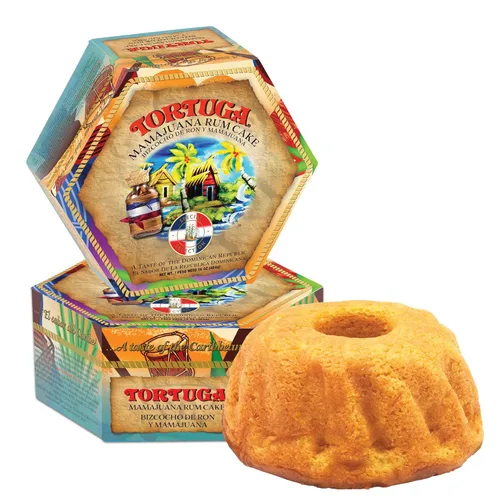 TORTUGA Pastel de ron Caribeño Mamajuana – Pastel de ron caribeño de 16 onzas – Paquete de 2 – El regalo gourmet perfecto para rellenar calcetines,