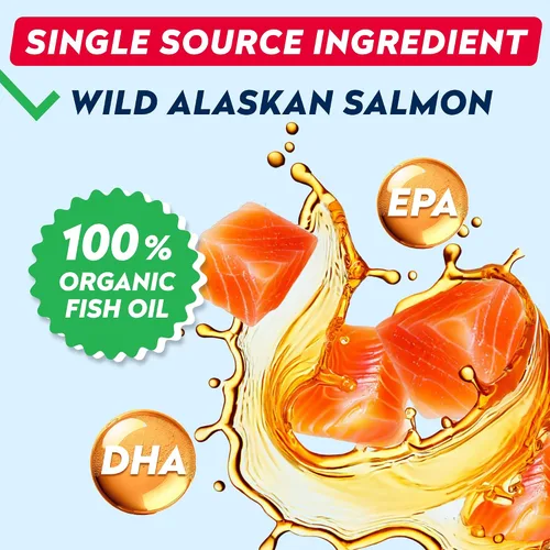 Miniatura 3 de StrellaLab Aceite de salmón salvaje de Alaska para perros, omega 3 natural para perros y gatos, alivio de picazón y alergias, apoyo de la piel
