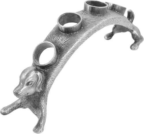 Gadpiparty Dog Design - Tapones de vino de 4 agujeros, soporte para botellas, ramo de aleación para botella de vino, soporte para tapones