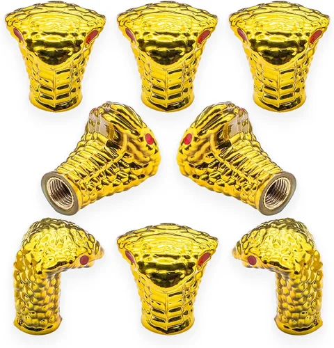 Miniatura 17 de 4 tapones de válvula de neumático estilo calavera, con anillo de goma O, cubiertas universales de vástago de válvula de neumático de núcleo de cobre