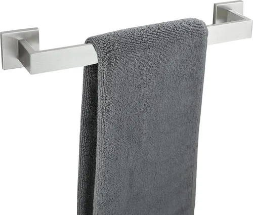 Miniatura 18 de Nolimas Toallero de baño negro mate, barras individuales, barra de toallero, barra clásica de acero inoxidable montado en la pared, toallero