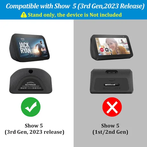 Miniatura 2 de PlusAcc Soporte para Show 5 (3ª generación) - Soporte de mesa ajustable con 2 puertos de carga (USB-C y USB-A), base magnética inclinable
