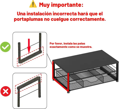 Miniatura 7 de OPNICE Soporte elevador de monitor doble con cajón y 2 soportes para bolígrafos, organizador de escritorio para suministros de oficina, soporte