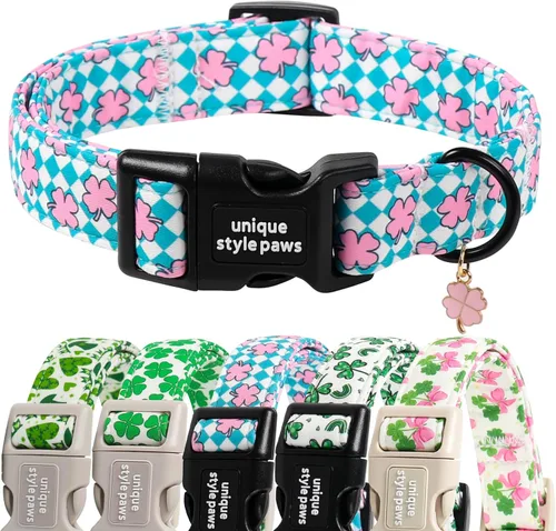 Miniatura 30 de Unique style paws - Collar para perro con hebilla de metal, naranja, duradero, lindo collar para perros pequeños, medianos y grandes