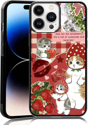 Miniatura 114 de Elegante funda de teléfono con diseño de gato Marie compatible con iPhone 11, funda de encaje dorado para iPhone, a prueba de golpes, rosa fucsia