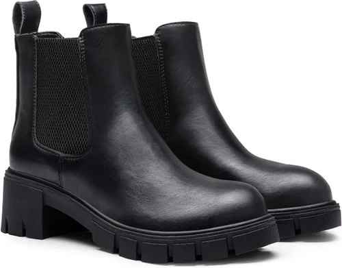 Miniatura 3 de Vepose Botines con suela de lengüeta 936 para mujer, plataforma Chelseatacón grueso con cordones
