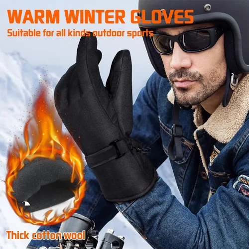 Miniatura 3 de Guantes térmicos para hombres y mujeres, guantes térmicos recargables con calefacción impermeable para motocicleta de invierno, guantes cálidos