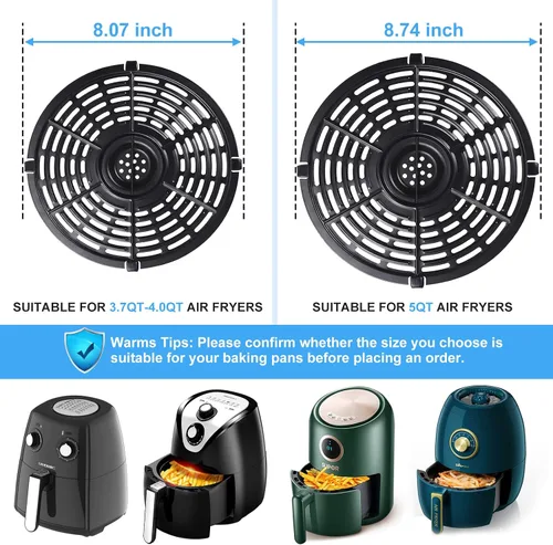 Miniatura 3 de Bandeja de repuesto para freidora de aire, bandeja de repuesto para freidora de aire de 8.7 pulgadas, 5 cuartos de galón, accesorios de repuestos