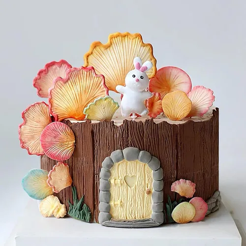 Miniatura 2 de Moldes de fondant de hongos, 2 piezas, hongos de plantas, ginkgo biloba, decoración de tartas, moldes de silicona, para dulces, chocolate, flores