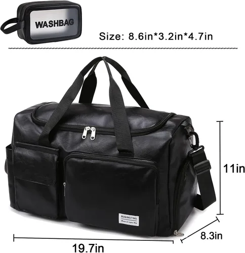 Miniatura 166 de Pequeña bolsa de gimnasio para mujer, bolsa de viaje con compartimento para zapatos