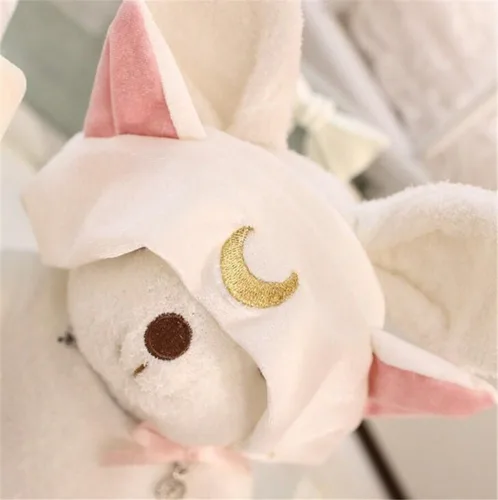 Miniatura 4 de Ziper Lindo gato Usagi Luna Cosmético Diadema de ducha Diadema (blanco)