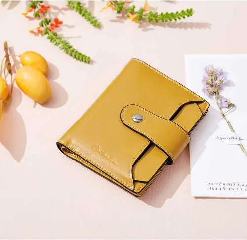 Miniatura 7 de BOSTANTEN - Billetera de cuero para mujer con bloqueo RFID, pequeña, con cremallera, de bolsillo, para tarjetas, con ventana para documento