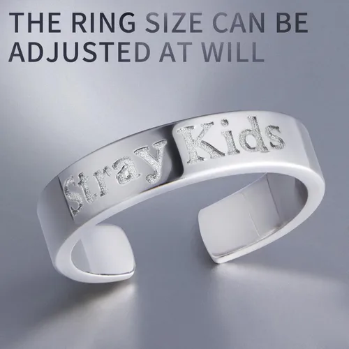 Miniatura 3 de YIMIDA Stray Kids SKZ Ring Kpop StrayKids Merch Jewelry 18K Gold Plated for Women Girls