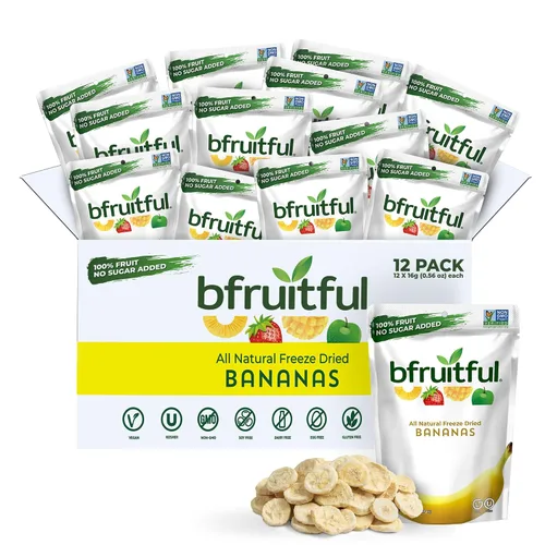 Miniatura 18 de bfruitful Manzana liofilizada + canela, sin azúcar añadido, paquete de bocadillos de frutas liofilizadas o para niños y adultos, bocadillos