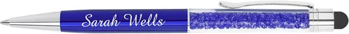 Miniatura 4 de ExpressDesigns™ - Bolígrafos de cristal personalizados con lápiz capacitivo - Pluma de gemas de metal - Bolígrafos con nombre impresos metálicos