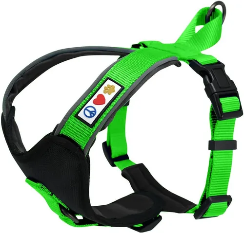 Miniatura 11 de Arnés para perro Pawtitas para entrenamiento de suave, ajustable, reflectante, acolchado para cachorros, Azul