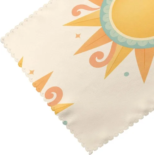 Miniatura 5 de Rectangular Placemats Set of 4, Heat Resistant Abstract Flowers Printed Kitchen Dining Table Mats