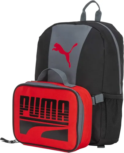 Miniatura 2 de PUMA - Combo de juego de mochila y lonchera para niños NegroGrisRojo