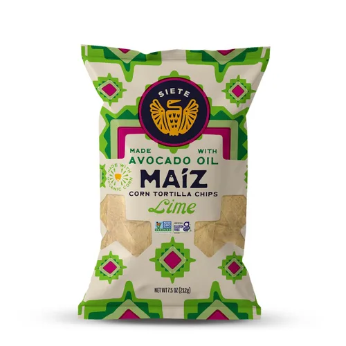 Miniatura 11 de Siete Maiz Totopos Chips de tortilla de maíz Maíz azul Sin gluten Snacks veganos Sin OMG y chips de maíz orgánico Hecho con aceite