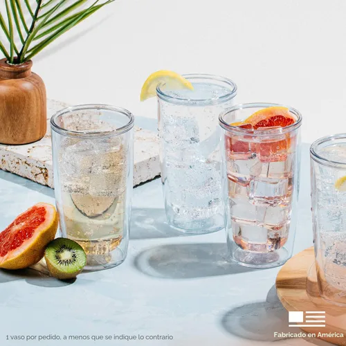 Miniatura 6 de Tervis Yao Cheng - Vaso aislado de doble pared de cristal verde hecho en Estados Unidos mantiene las bebidas frías y calientes, 16 onzas, 4