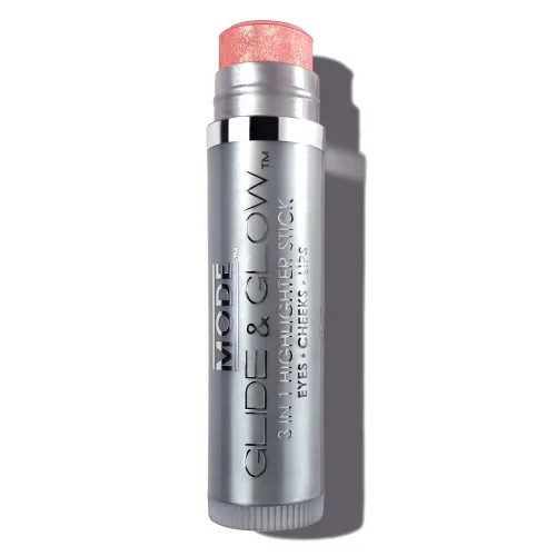 Miniatura 11 de MODE Glide & Glow - Resaltador 3 en 1, color cremoso, rubor en barra de maquillaje, brillo brillante de larga duración para ojos, mejillas, labios
