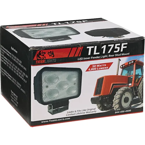 Miniatura 7 de Tiger Lights TL175F - Luz de inundación rectangular LED de 12 V, compatible con/repuesto para Agco Hesston 8200, 8400, 8500 70264105, 70264104