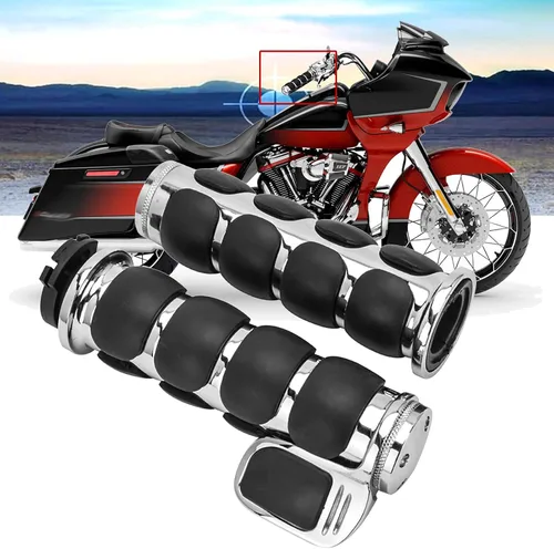 Miniatura 9 de Empuñaduras negras de manillar de motocicleta de 1 pulgada con acelerador compatible con Sportster 883 Street Bike Dirt Bike Cruiser y Chopper