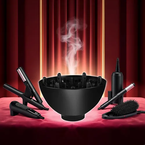 Miniatura 4 de Difusor de pelo, negro adaptable para secadores de pelo, difusor universal para secador de cuidado rizado, difusores y herramientas de peinado