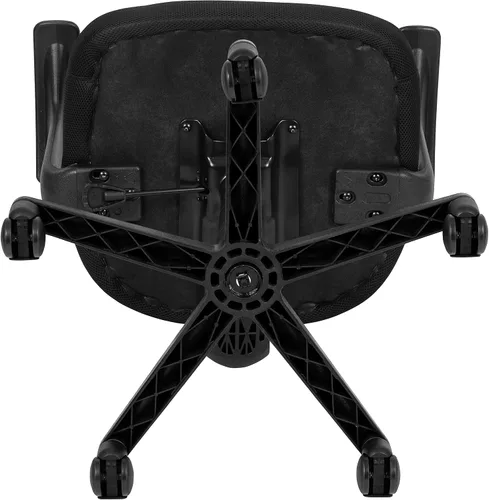 Miniatura 9 de Flash Furniture Flash Fundamentals Silla de oficina ergonómica giratoria de malla negra con brazos Negro