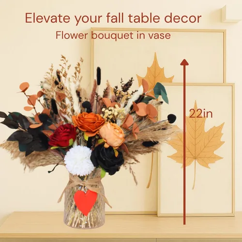 Miniatura 5 de RyddeligHome Centros de mesa de lujo para mesa de comedor, centros de mesa de otoño para mesas, centro de mesa de comedor de café, decoración