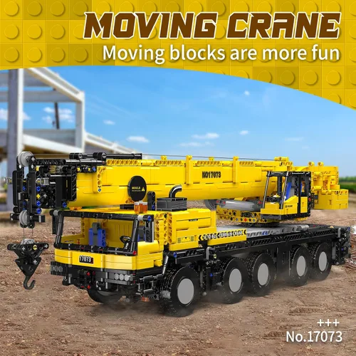 Miniatura 2 de Mould King 17073 Engineering LTM All Terrain Grúa de Construcción Control Remoto Modelo Modelo de Construcción Conjunto de Construcción