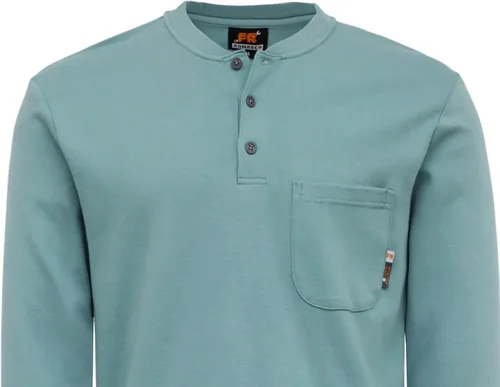 Miniatura 76 de KONRECO Camisas FR para hombre resistentes al fuego/ignífugo CAT2 7oz algodón dos tonos y camisa Henley
