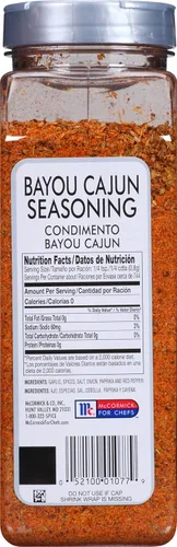Miniatura 4 de McCormick Culinary Bayou Cajun Seasoning, 21 oz – Un recipiente de 21 onzas de condimento cajún hecho con especias aromáticas para bagre, cangrejo